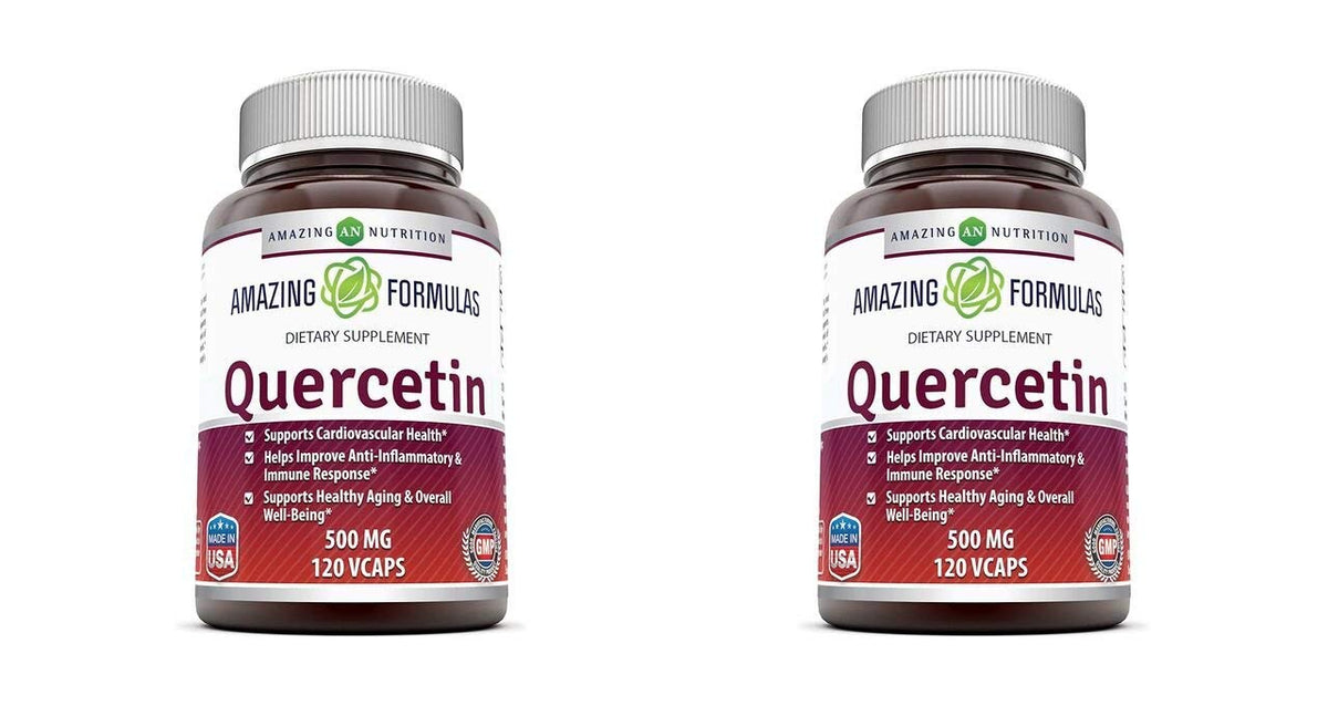 Amazing Formulas Quercetin 500mg Veggie Capsules front view
