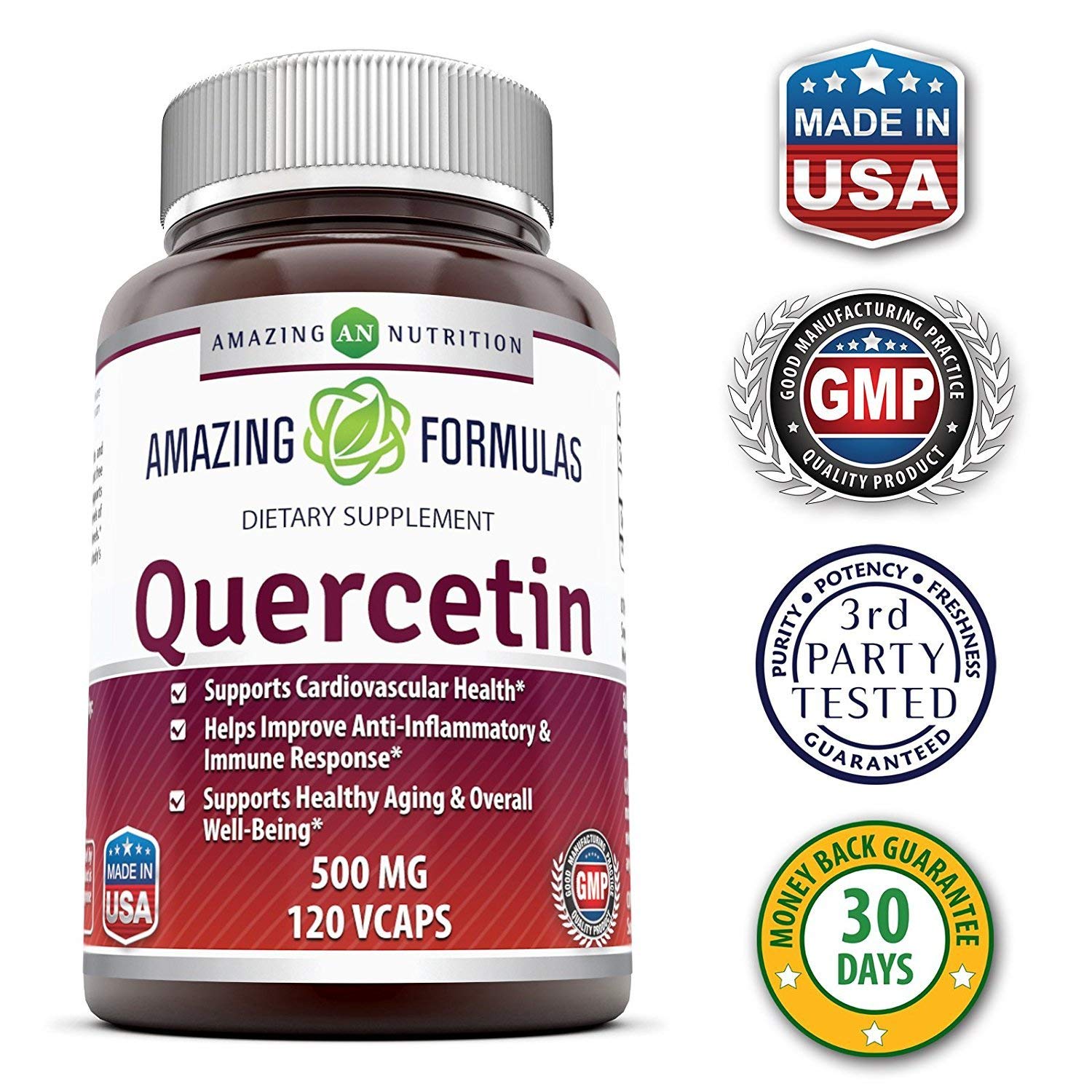 Amazing Formulas Quercetin 500mg Veggie Capsules packaging
