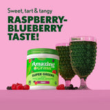 Amazing Grass Berry Green Superfood 318g mixed in a smoothie