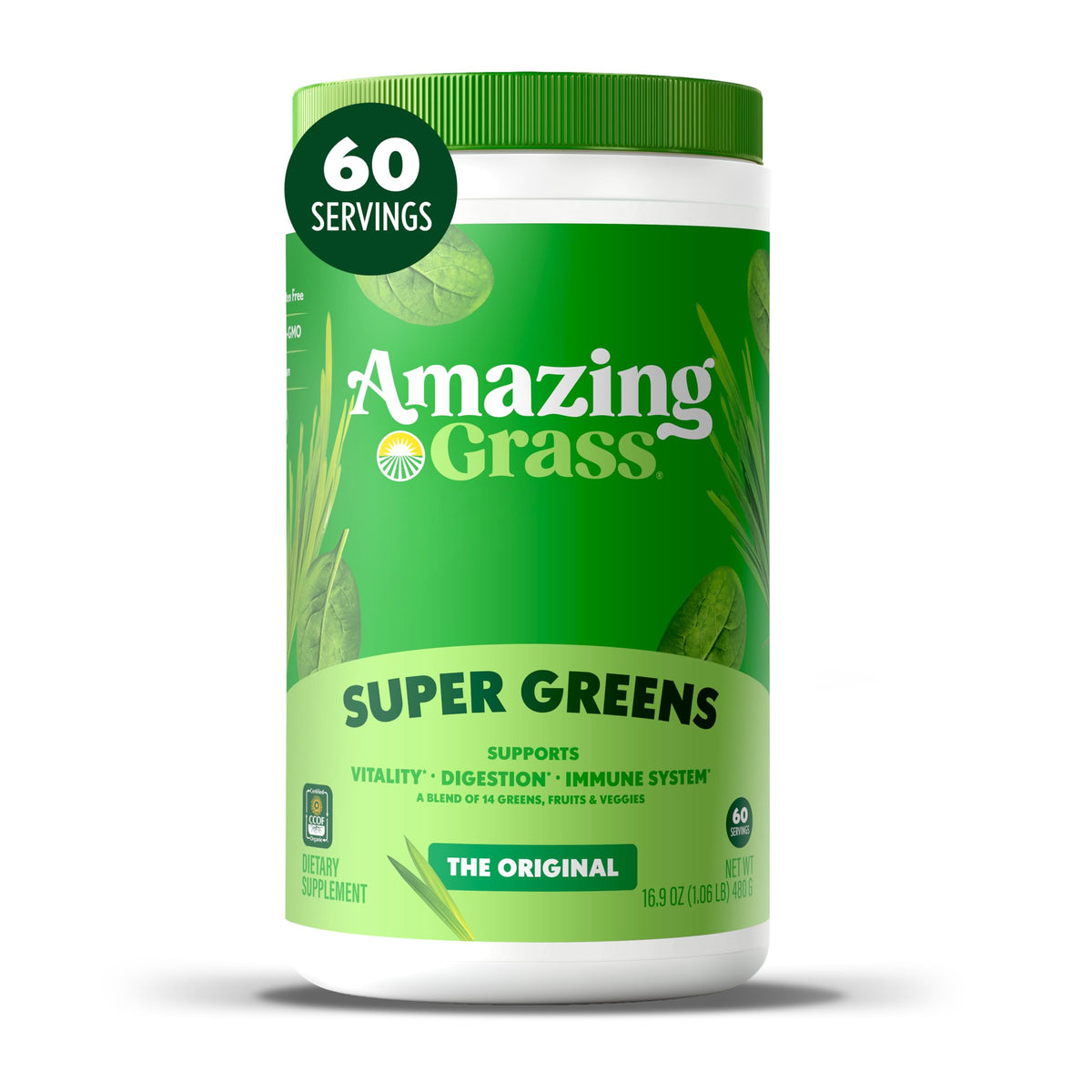 Amazing Grass Green SuperFood 465g front view packaging