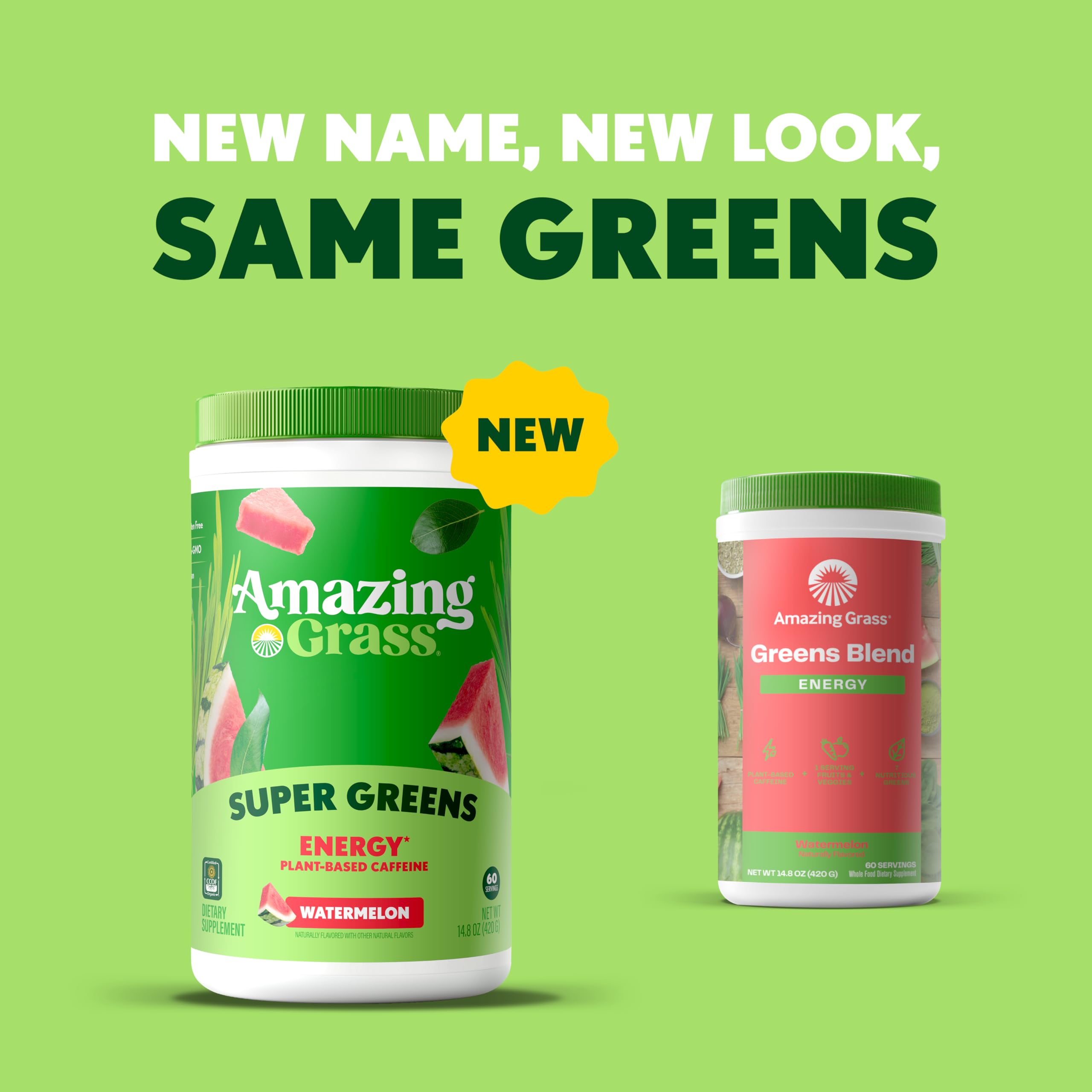 Amazing Grass Green Superfood Powder packaging with nutritional information