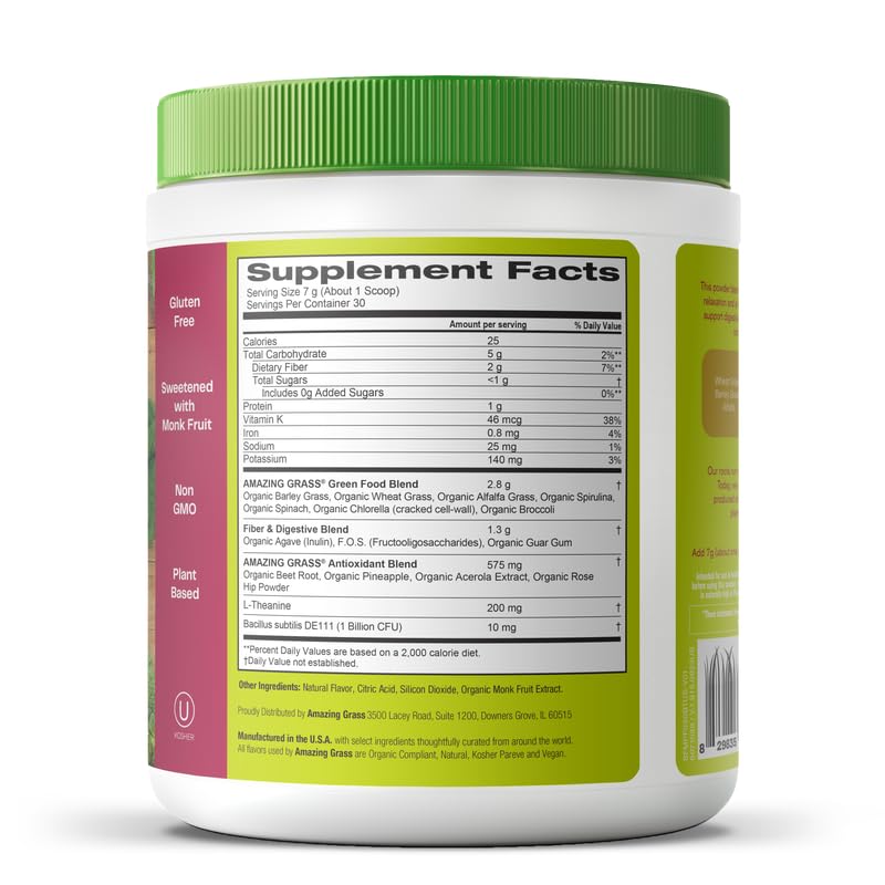 Amazing Grass Greens Blend Chlorella Powder packaging