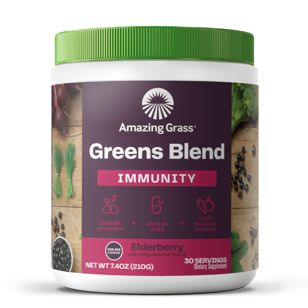 Amazing Grass Greens Blend Organic Superfood 209g front view