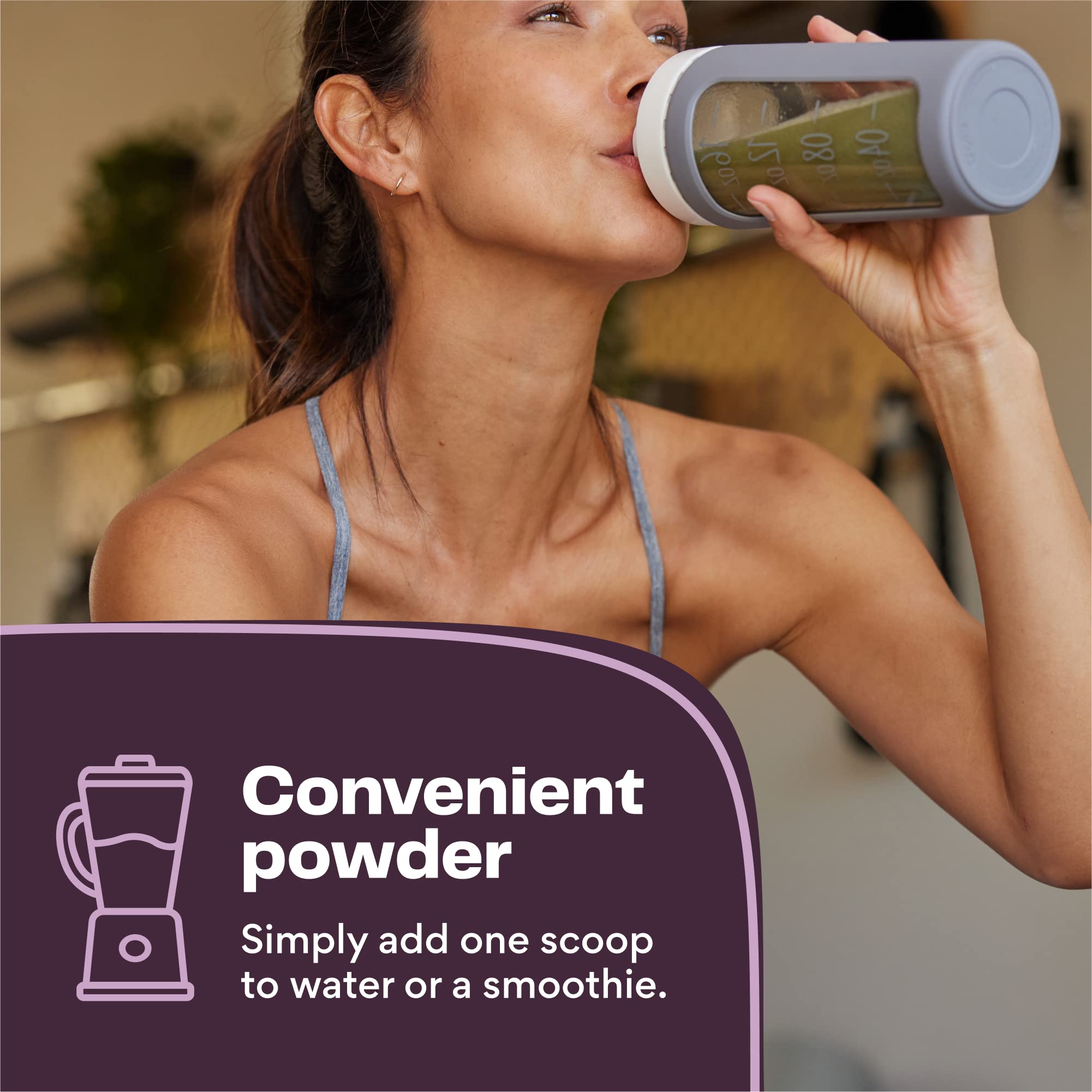 Amazing Grass Greens Blend Organic Superfood mixed in a smoothie