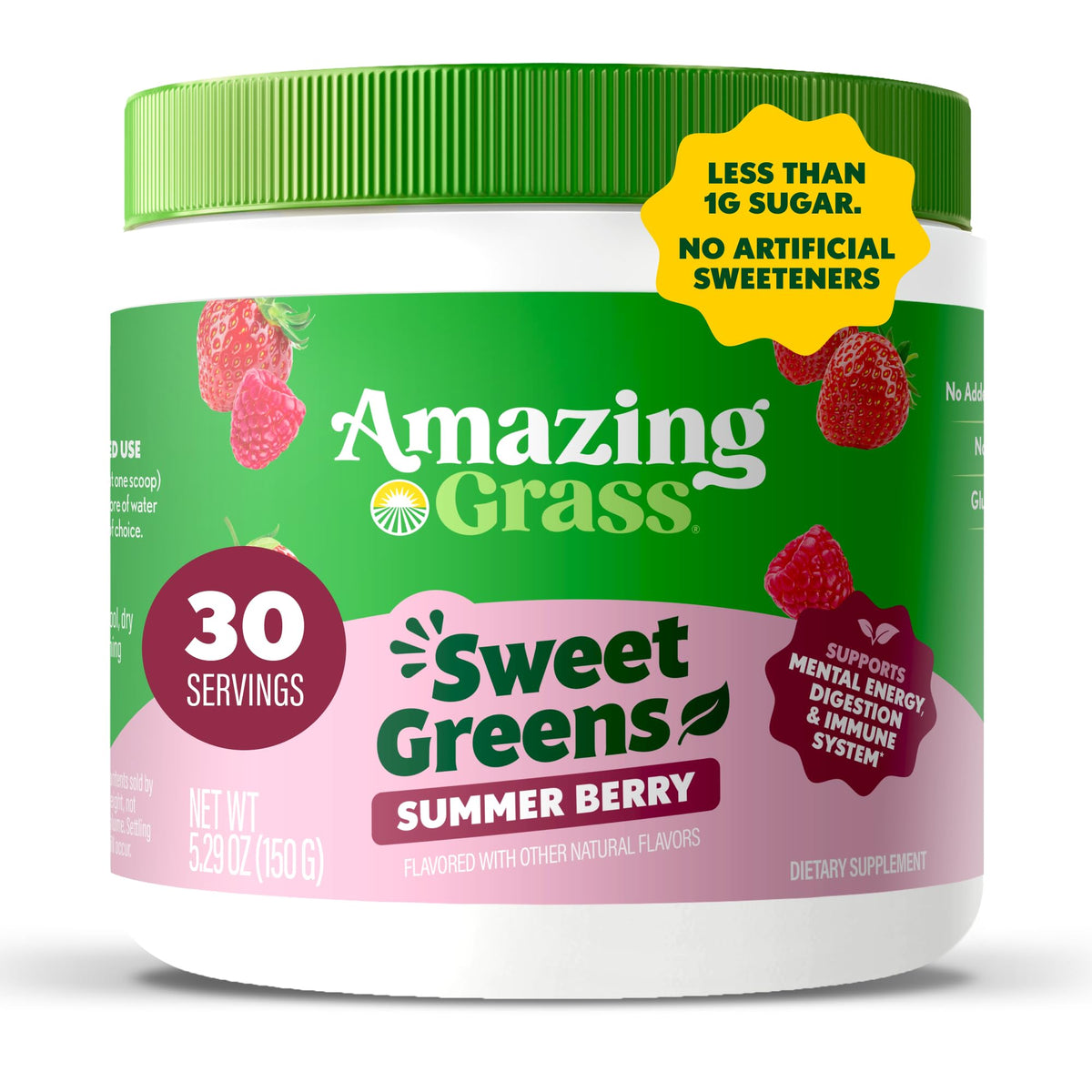 Amazing Grass Spirulina Powder 204g front view packaging