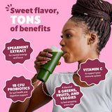 Amazing Grass Spirulina Powder 204g in smoothie preparation