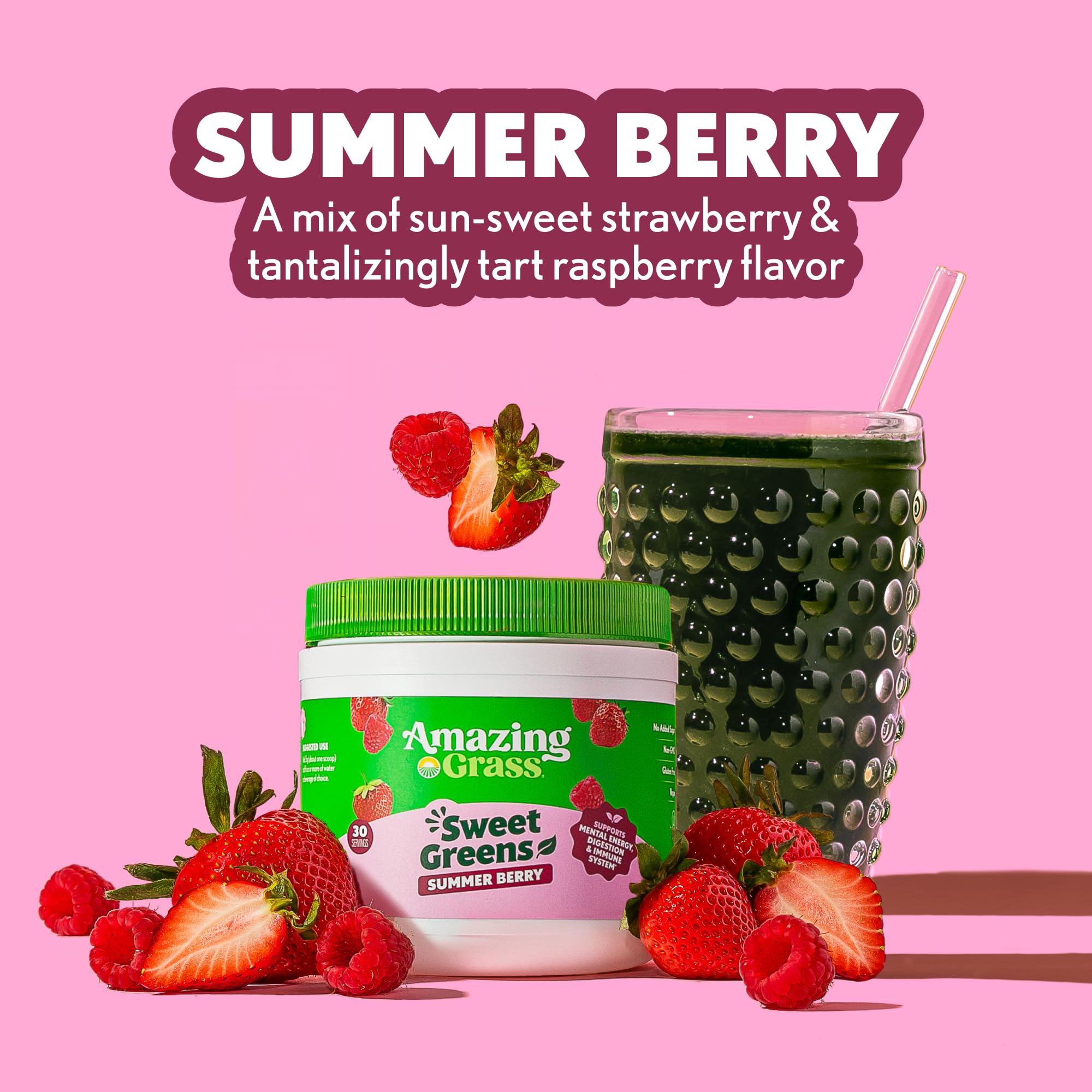 Amazing Grass Spirulina Powder 204g scoop and powder
