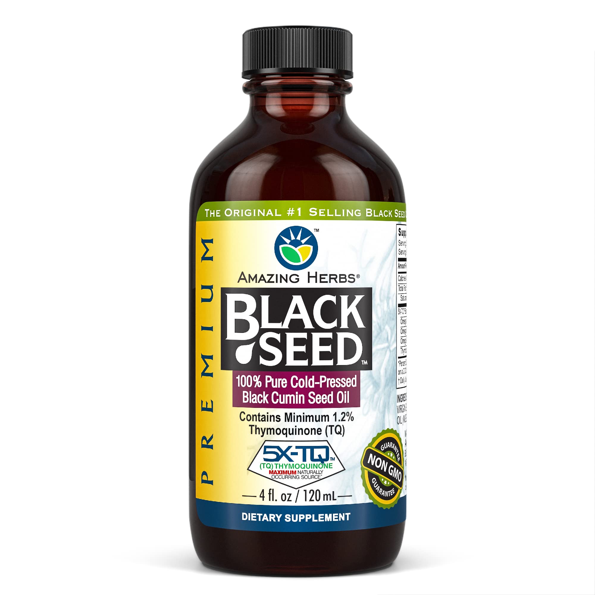 Amazing Herbs Black Seed Oil 113g front view