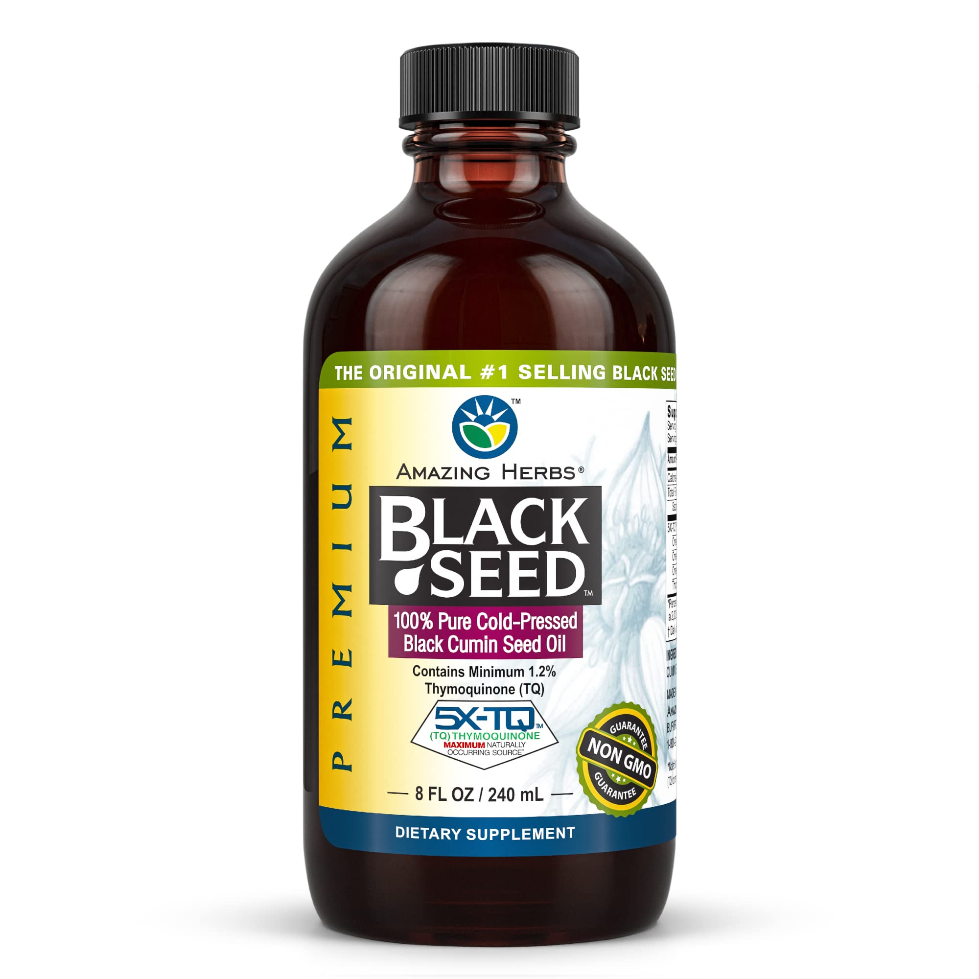 Amazing Herbs Black Seed Oil 240g front view