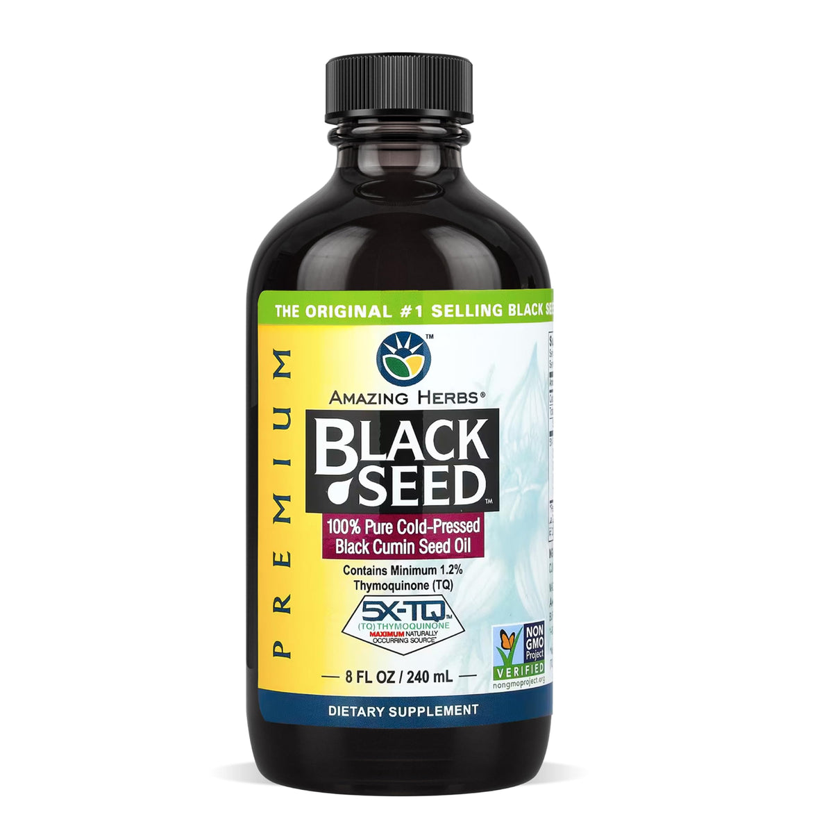 Amazing Herbs Black Seed Oil 257g front view