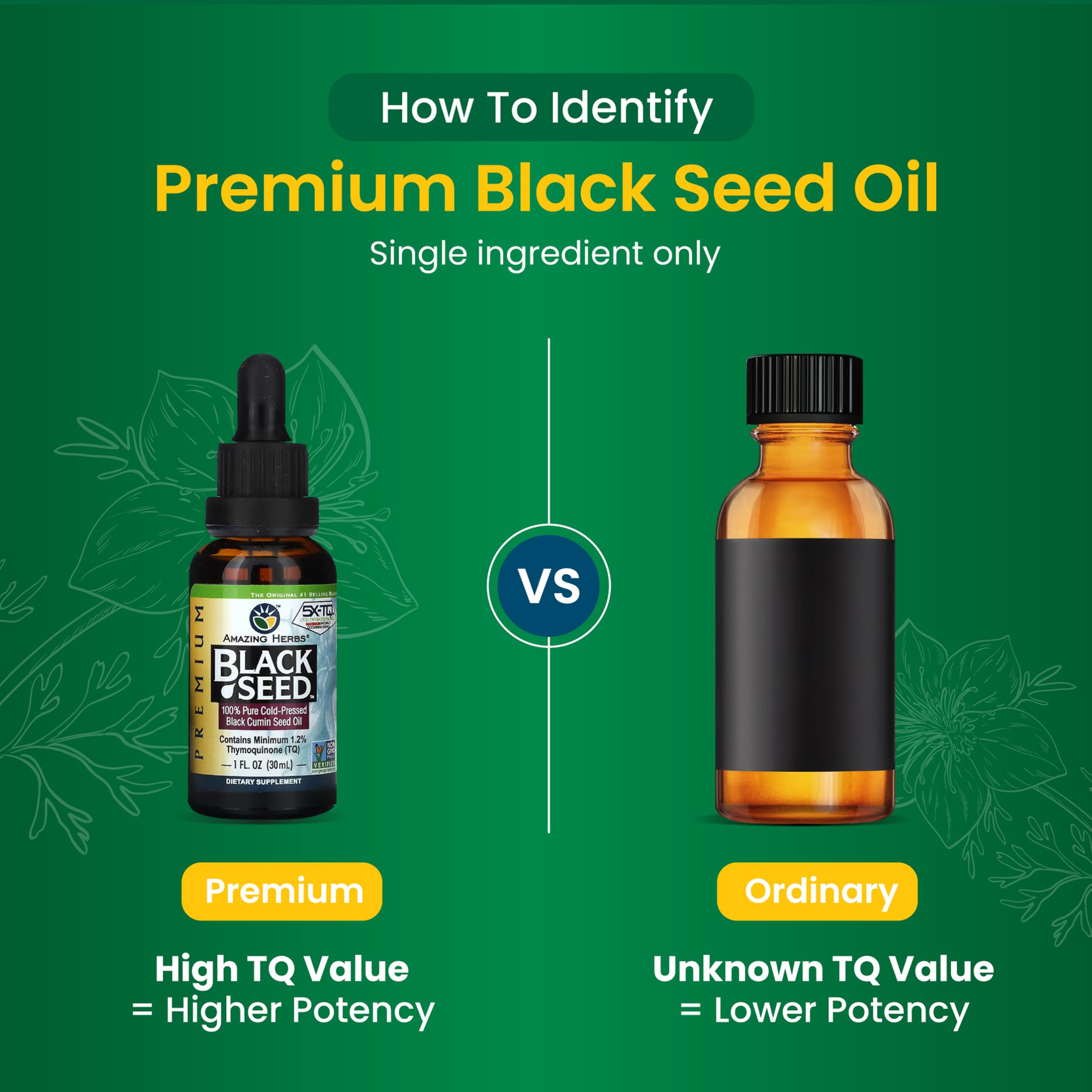 Amazing Herbs Black Seed Oil 86g close-up of bottle