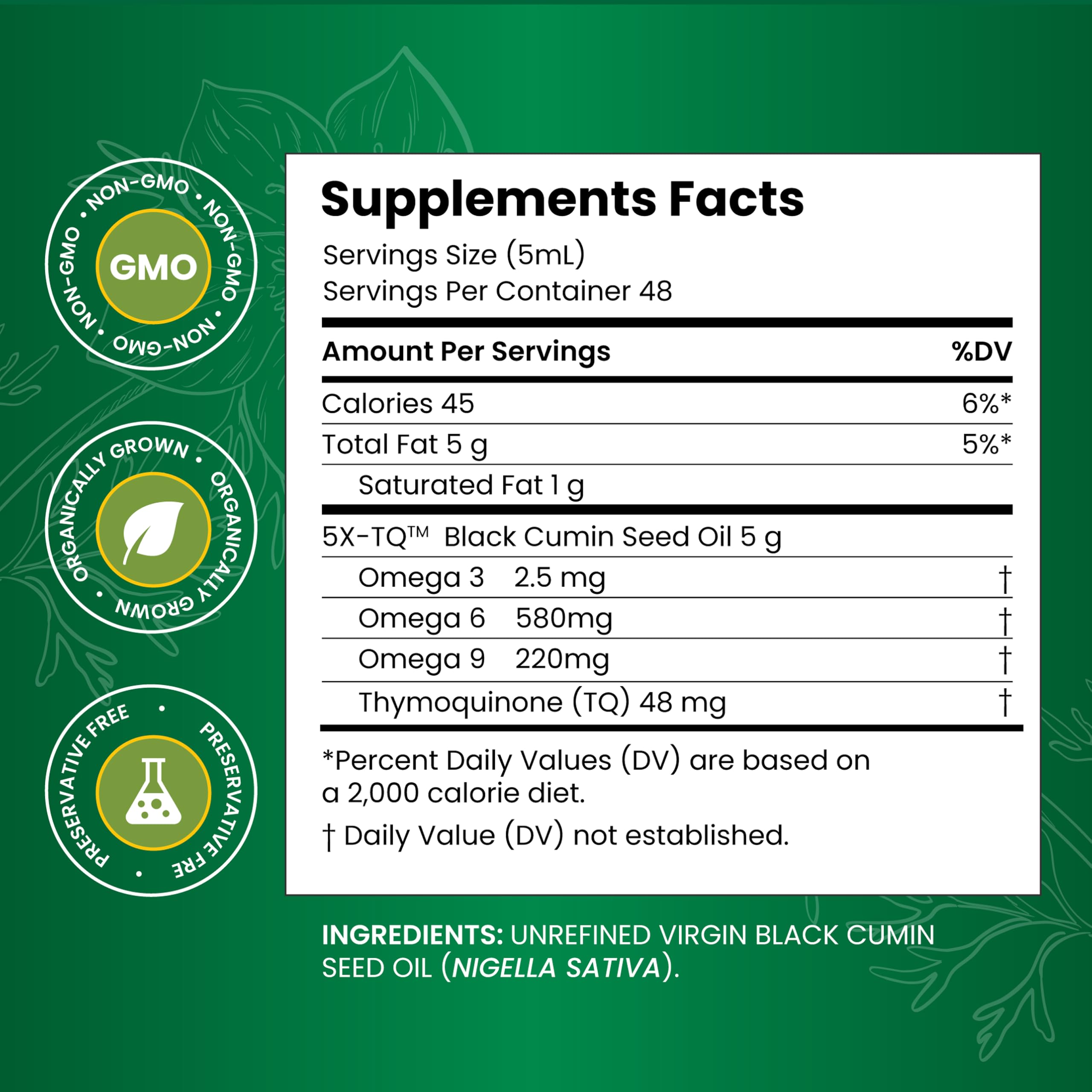 Amazing Herbs Black Seed Oil bottle with label