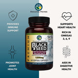 Amazing Herbs Black Seed Oil Capsules close-up of softgel