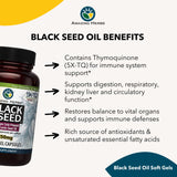 Amazing Herbs Black Seed Oil Capsules displayed on a table