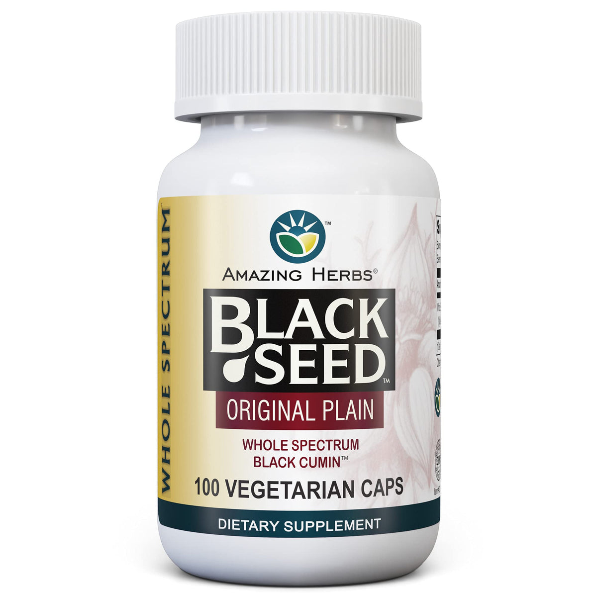 Amazing Herbs Black Seed Oil Capsules front view