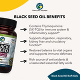 Amazing Herbs Black Seed Oil Capsules opened bottle