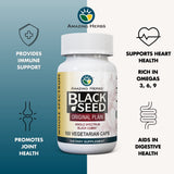 Amazing Herbs Black Seed Oil Capsules side view