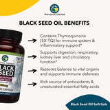 Amazing Herbs Black Seed Oil Capsules with ingredients list