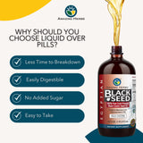 Amazing Herbs Black Seed Oil nutritional information label