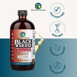 Amazing Herbs Black Seed Oil pouring from bottle