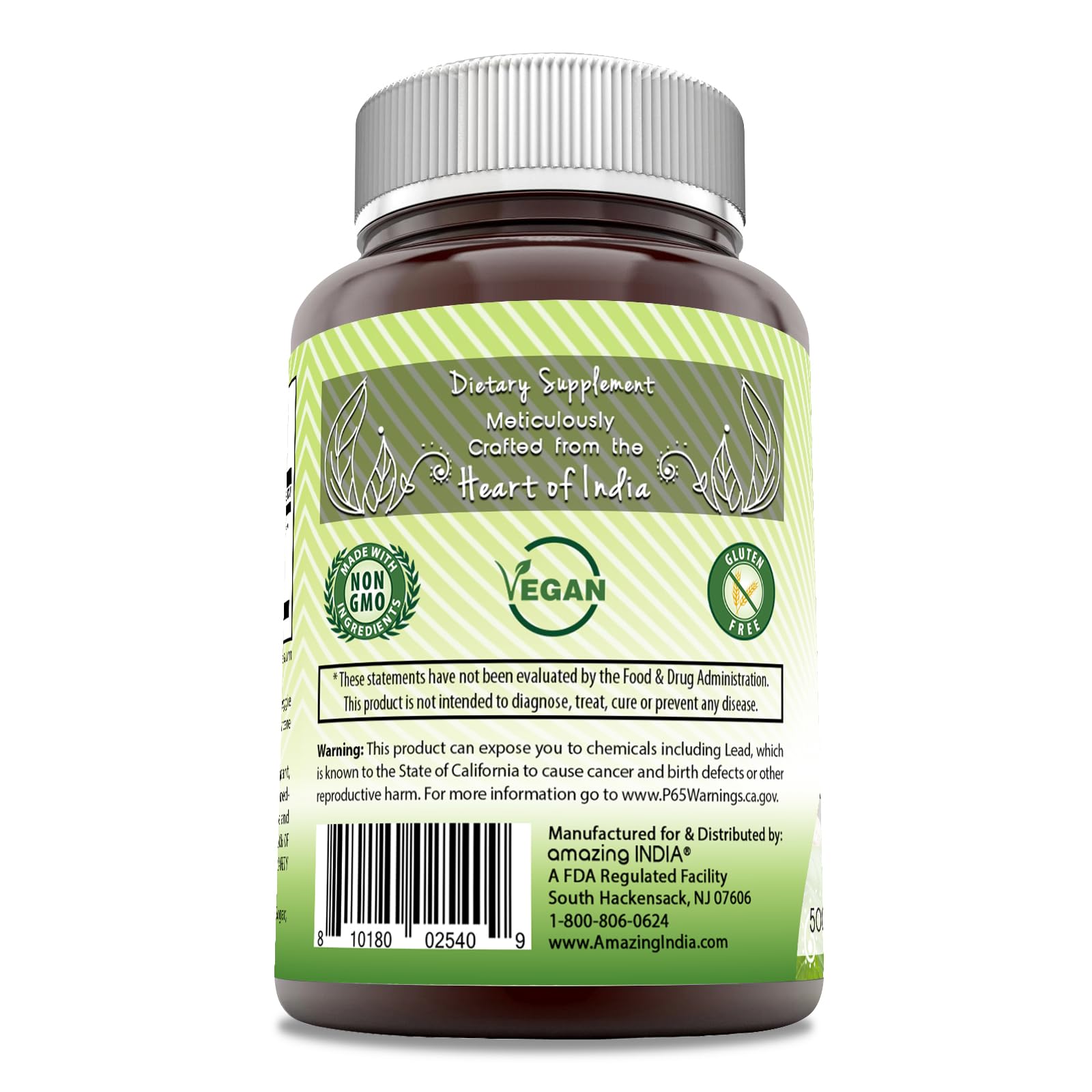 Amazing India Triphala 500mg 120 Veggie Capsules packaging