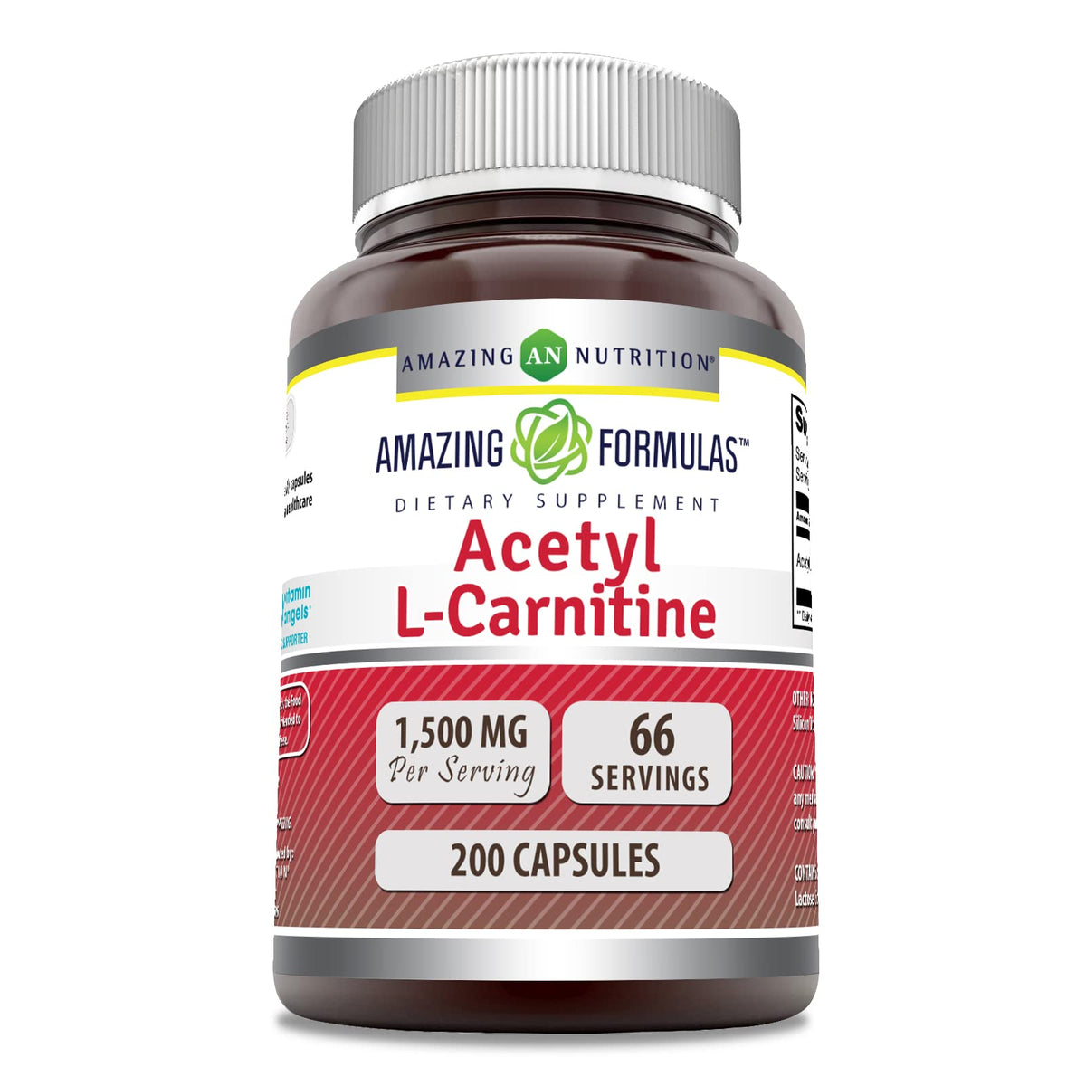 Amazing Nutrition Acetyl L-Carnitine 1500 Mg bottle front view