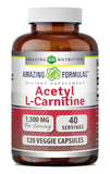 Amazing Nutrition Acetyl L-Carnitine 1500mg supplement bottle front view
