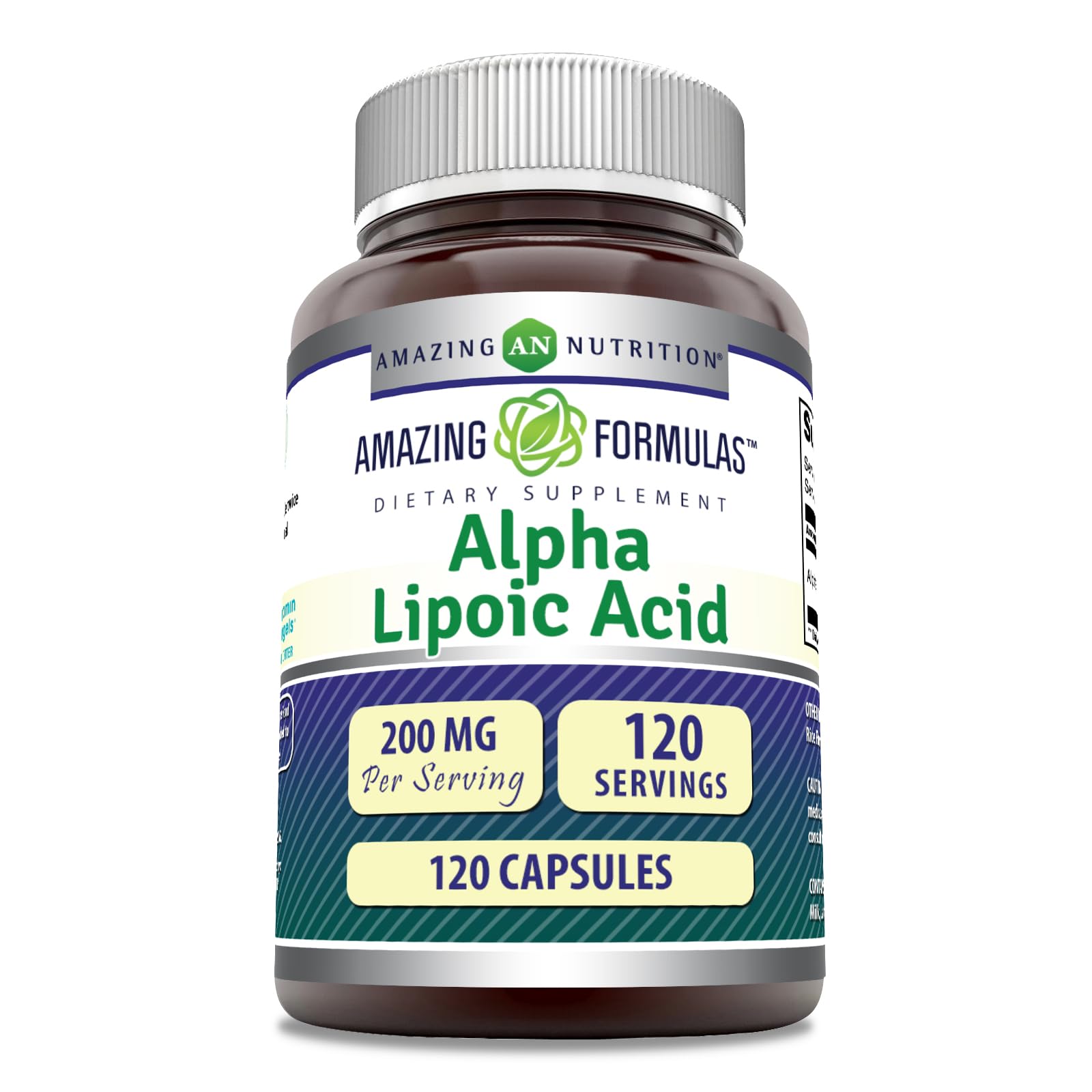 Amazing Nutrition Alpha Lipoic Acid 200mg Capsules front view