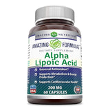 Amazing Nutrition Alpha Lipoic Acid 200mg Capsules front view