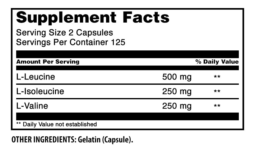 Amazing Nutrition BCAA 2:1:1 Supplement side view
