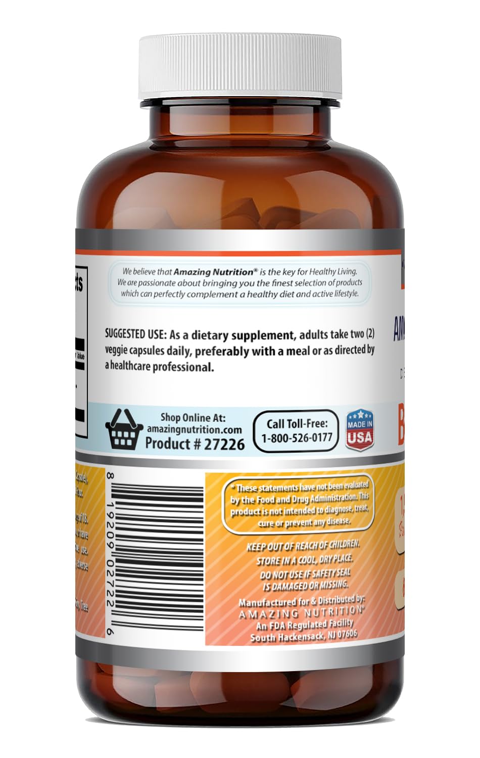 Amazing Nutrition Berberine 1200 Mg Supplement packaging