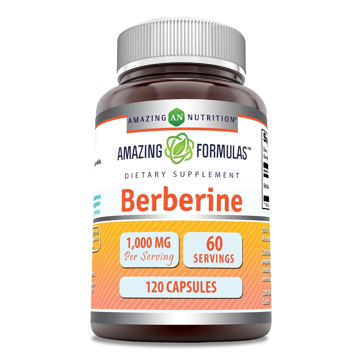 Amazing Nutrition Berberine Capsules 1000mg front view