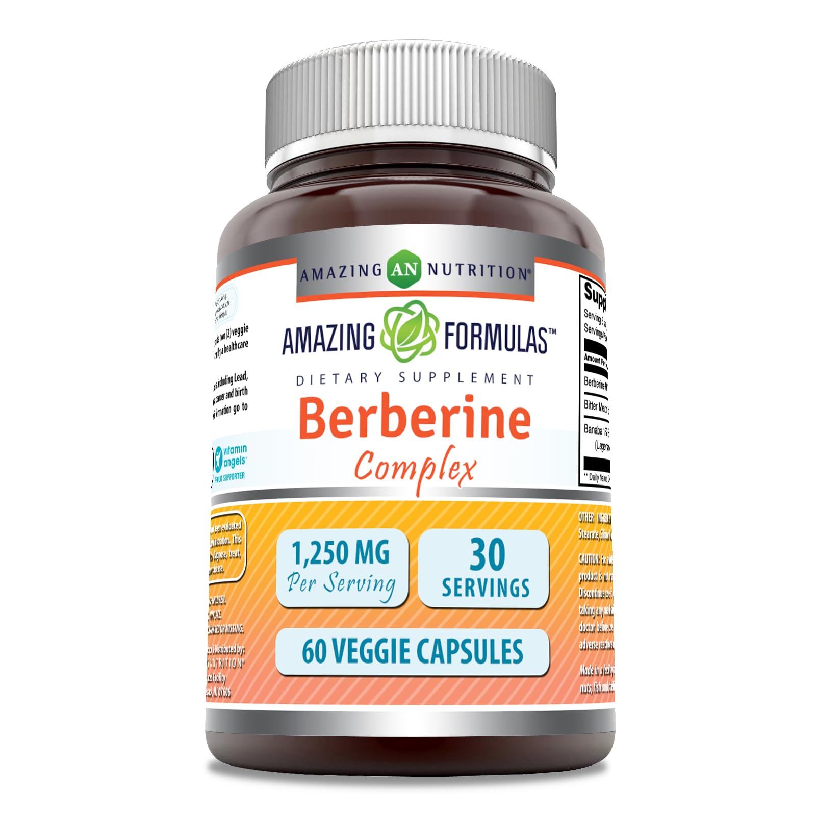 Amazing Nutrition Berberine Complex 1250mg bottle front view