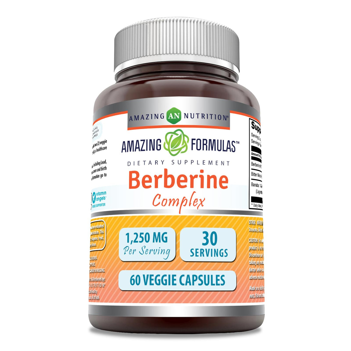 Amazing Nutrition Berberine Complex 1250mg bottle front view