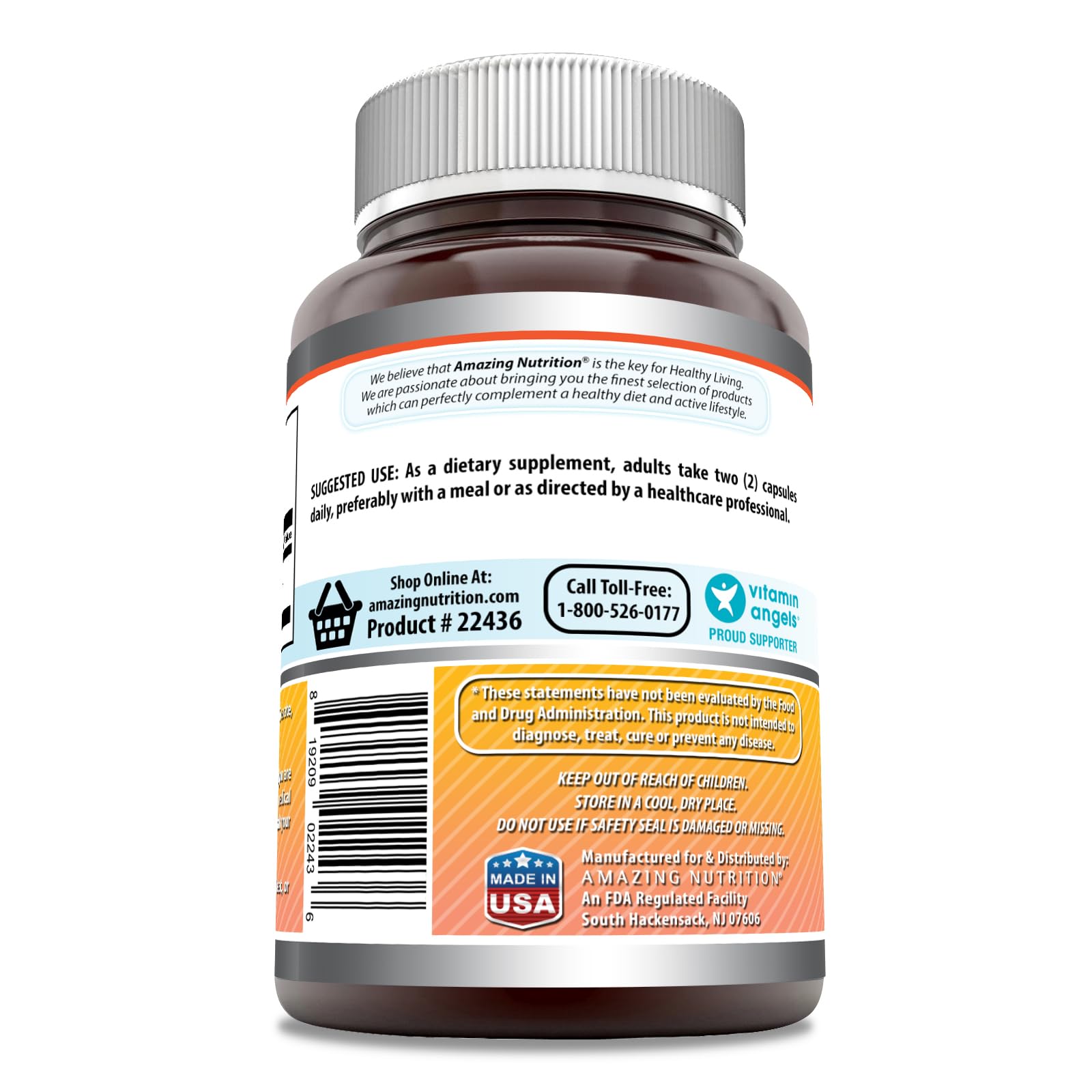 Amazing Nutrition Berberine Supplement 1000mg capsules close-up