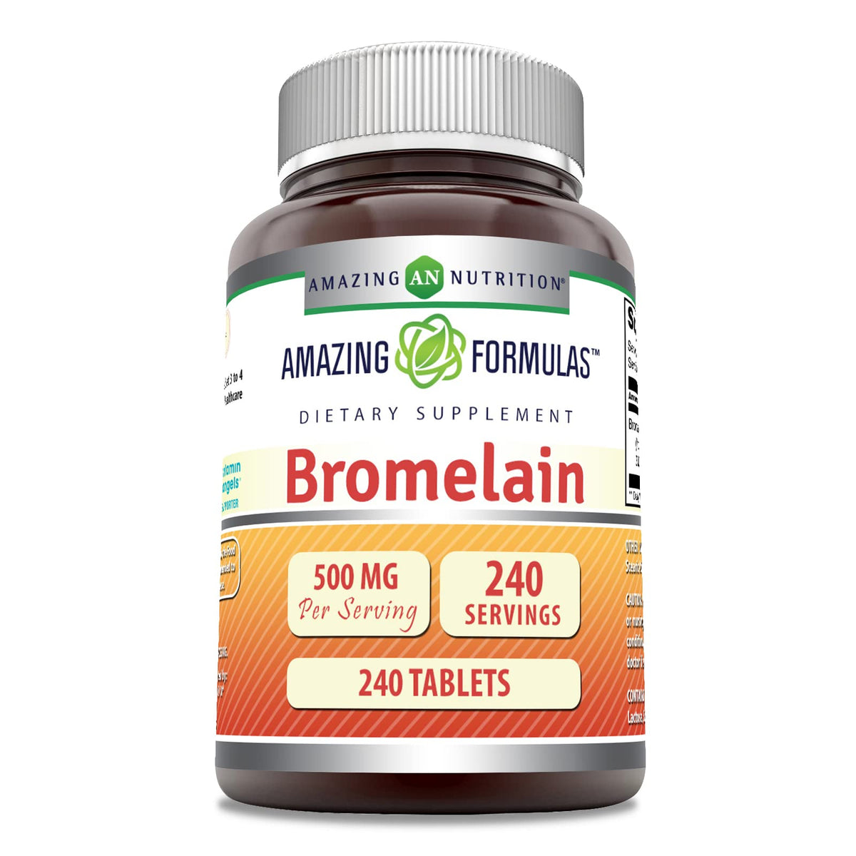 Amazing Nutrition Bromelain 500mg Tablets front view