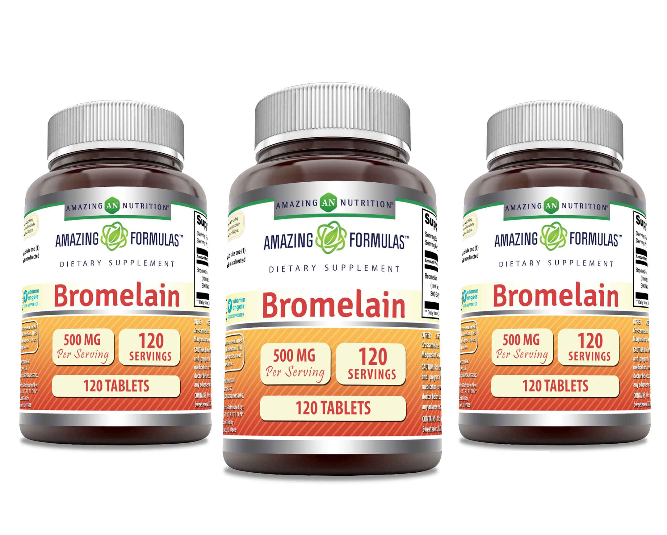 Amazing Nutrition Bromelain 500mg Tablets front view