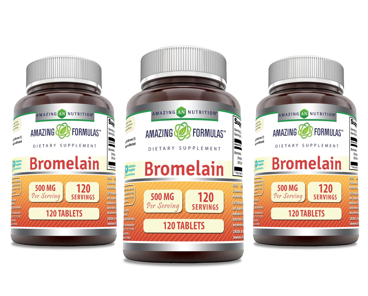 Amazing Nutrition Bromelain 500mg Tablets front view