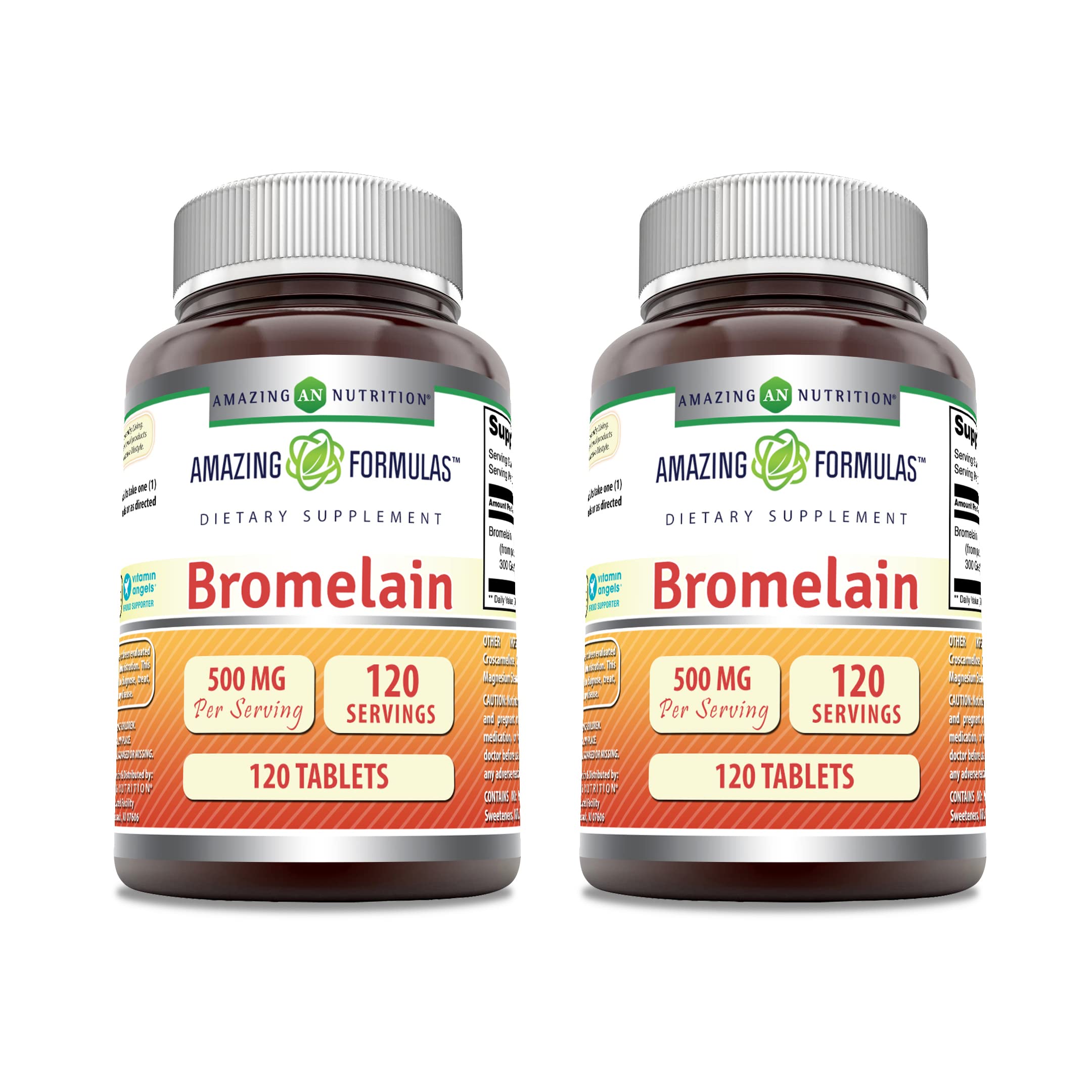 Amazing Nutrition Bromelain Tablets 500mg front view packaging