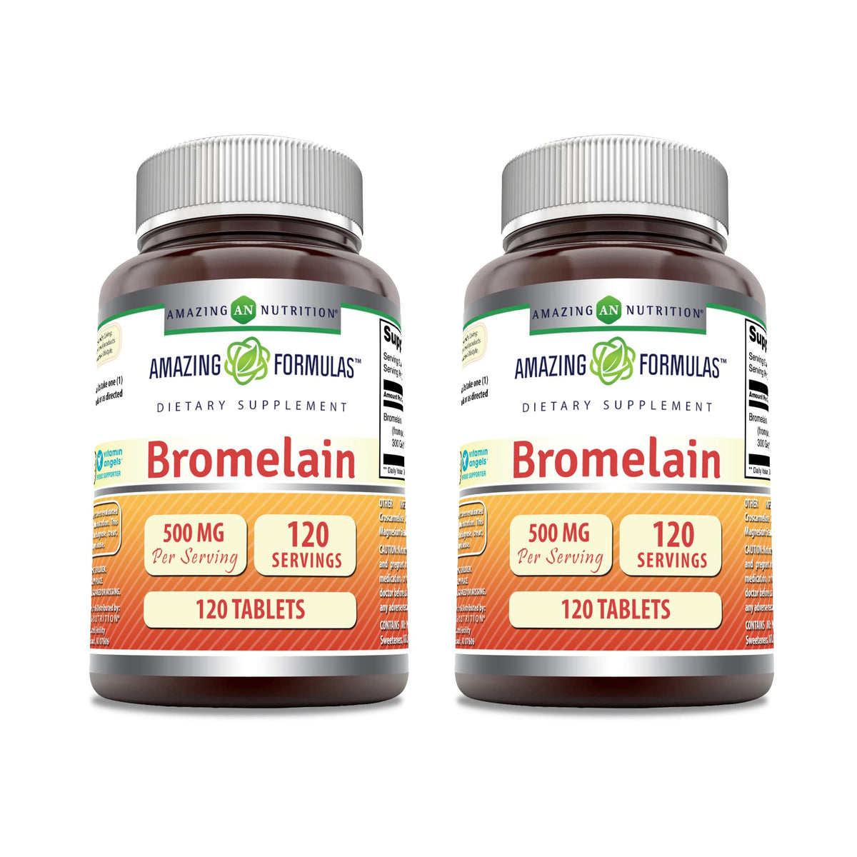 Amazing Nutrition Bromelain Tablets 500mg front view packaging