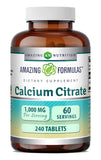 Amazing Nutrition Calcium Citrate Supplement 1000mg front view