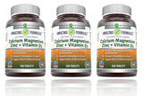 Amazing Nutrition Calcium Magnesium Zinc 300 Tablets Supplement front view