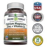 Amazing Nutrition Calcium Magnesium Zinc 300 Tablets Supplement side view