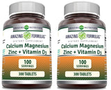 Amazing Nutrition Calcium Magnesium Zinc Supplement 300 Tablets front view