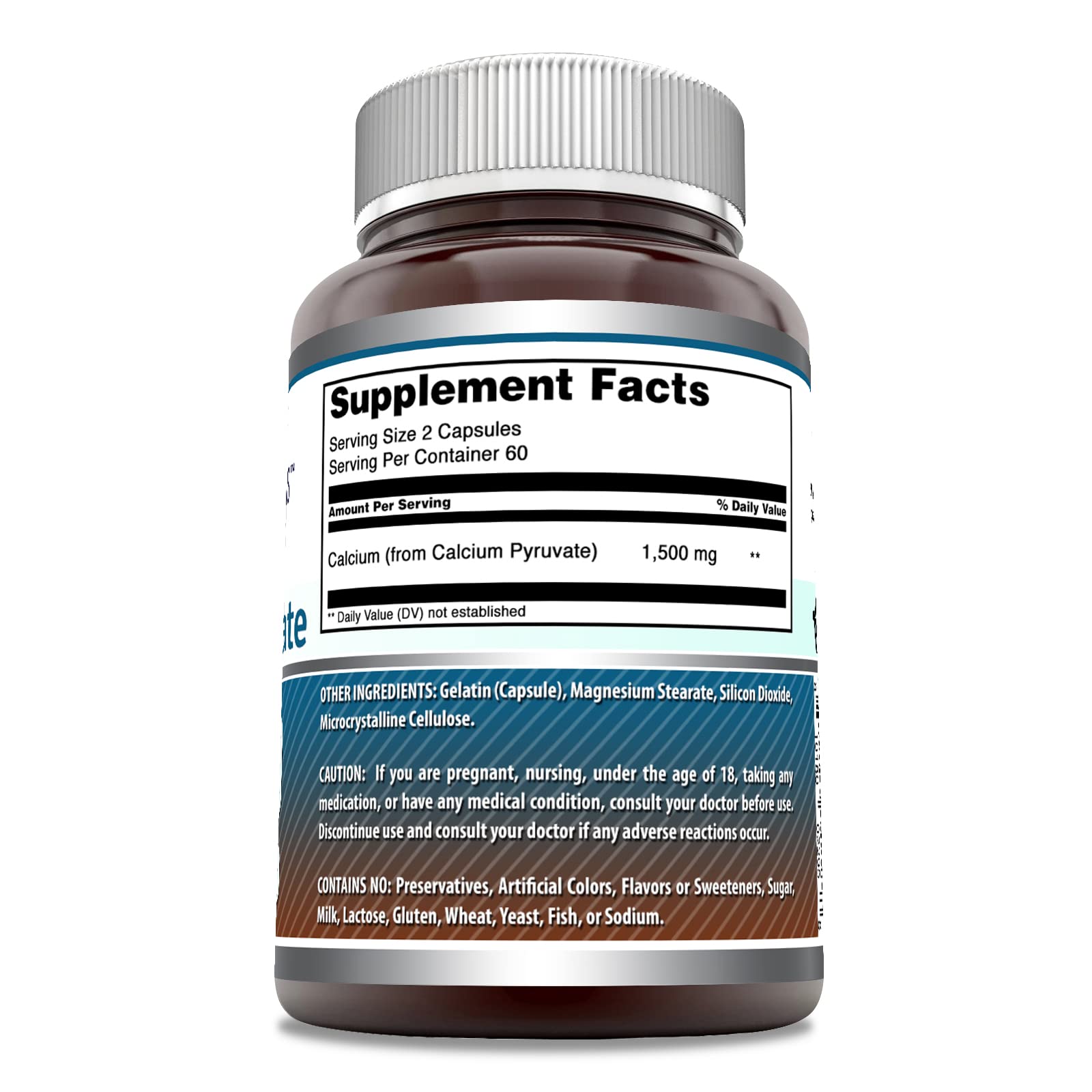 Amazing Nutrition Calcium Pyruvate 1500mg capsules close-up