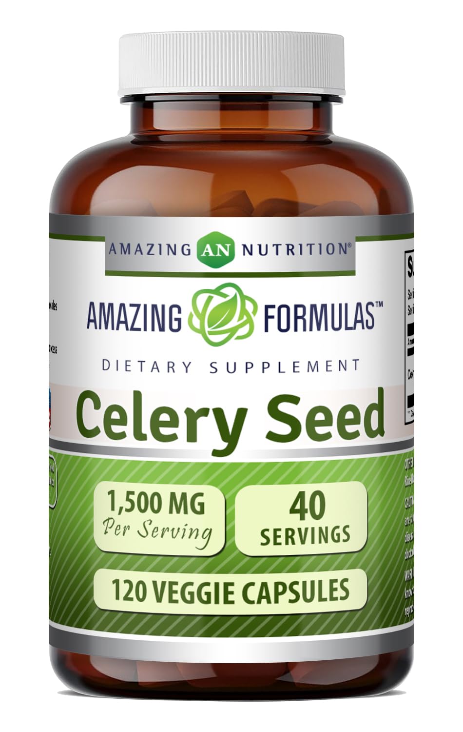 Amazing Nutrition Celery Seed Extract 1500mg bottle front view