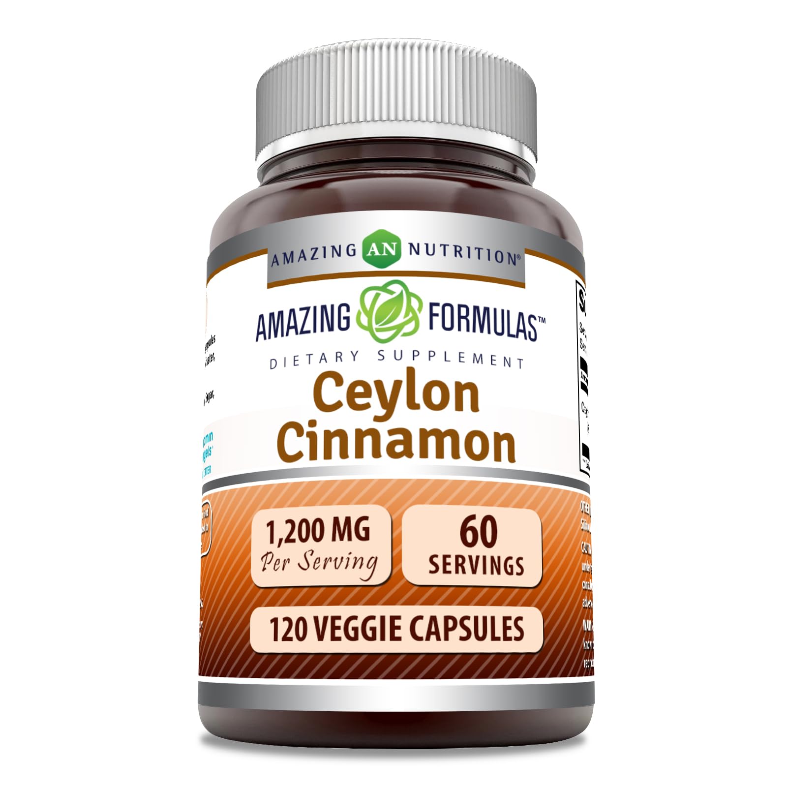 Amazing Nutrition Ceylon Cinnamon Supplement bottle front view