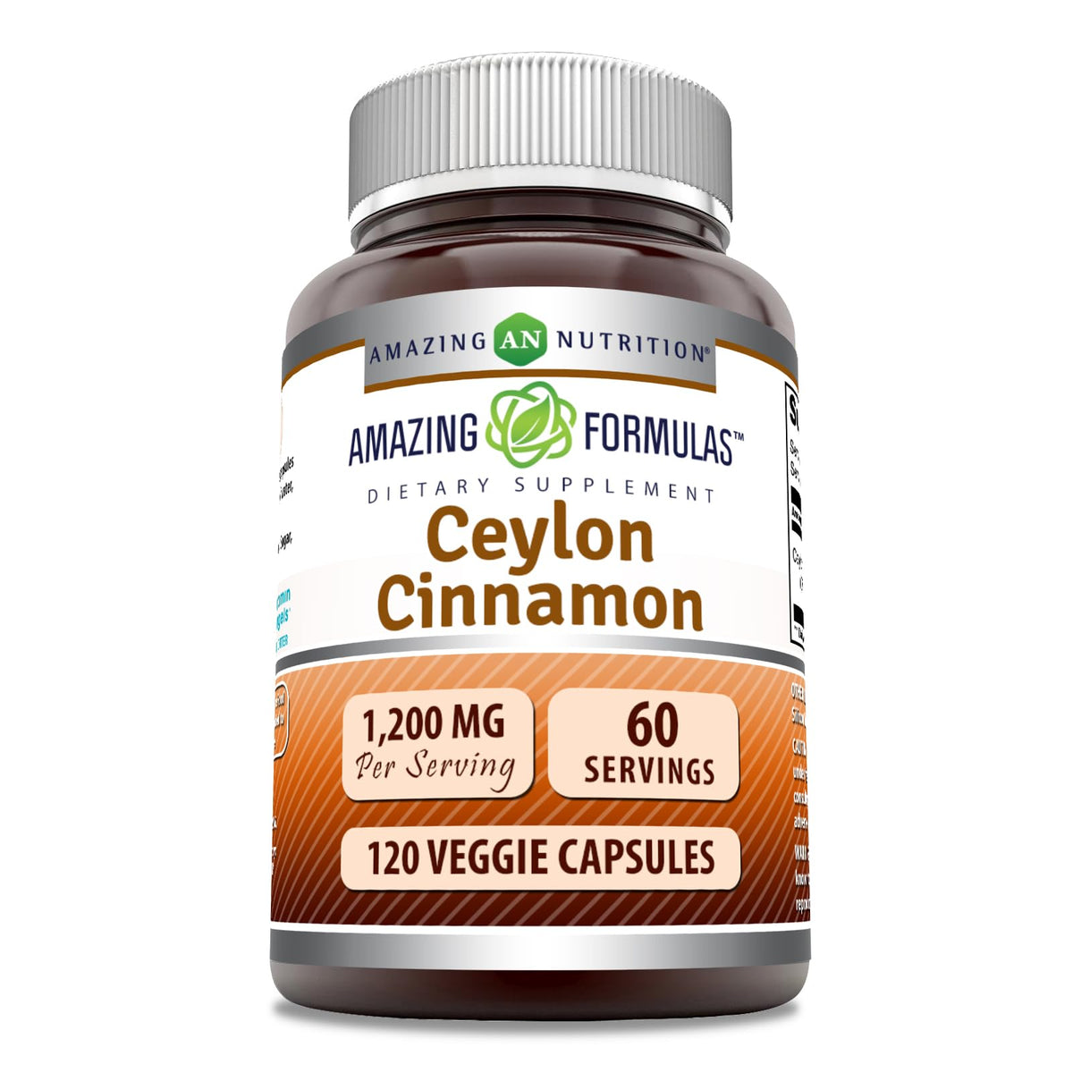 Amazing Nutrition Ceylon Cinnamon Supplement bottle front view