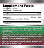 Amazing Nutrition Chelated Magnesium Supplement 250mg tablet close-up