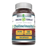 Amazing Nutrition Choline Bitartrate & Inositol 250mg Supplement bottle front view